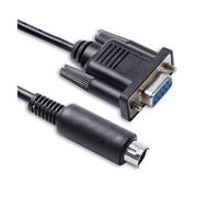 YUANFAHHH plc programming cable Q Series PLC Programming Cable D-sub DB9 Female RS232 Serial to Mini Din 6-pin Cable Compatible with QC30R2 (Size : 1.8M, Color : Black)