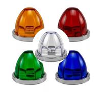 YUANFU 2pcs Led Watermelon Lights For Semi Truck,Under Glow Wheel Lights for Truck,Water Melon Trailer Side Marker Lights,IP65 Waterproof Bezel Stop Turn Signal Marker Lights (2pcs green)