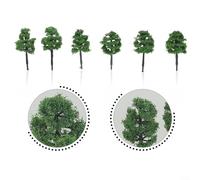 YUANGANG 40Pcs Deep Green Model Trees For N Gauge Railway Building For Layouts Mixed Model Tree Train Trees Railroad Scenery Miniature Forest Railroad Scenery Pine Trees