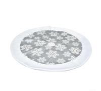 YUANGANG Christmas Tree Skirt Round Xmas Tree Skirt Base Floor Mat Cover Christmas Ornaments Christmas Tree Skirt Decoration Xmas Decorations For Christmas Tree 100CM(Grey)