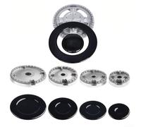 YUANGANG Metal Gas Oven Stove Cap Kit, For Sabaf Stoves Crown Flames Cover Replacement Part Cooker cap set(Concave)