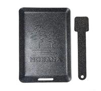 YUANGANG Square Griddle Plate, Stainless Steel Flat Top Grill Baking Hotplate for MINI Barbecue Grill Plate BBQ Grill Teppanyaki Grill For Camping(Black)