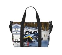 YUANGJHOP Advanced Snowmobile printing Hand Travel Bag Personal item bag women's handbag, travel large shoulder bag with zipper.