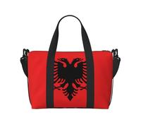 YUANGJHOP Albanian flag printing Hand Travel Bag Personal item bag women's handbag, travel large shoulder bag with zipper.