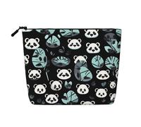 yuangjhop Black And White Panda Face Fake Hemp Makeup Bag. Environmentally Friendly And Durable, Simple Design, Easy To Store Your Beauty Essentials.