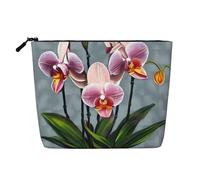 yuangjhop Blooming Orchids Fake Hemp Makeup Bag. Environmentally Friendly And Durable, Simple Design, Easy To Store Your Beauty Essentials.