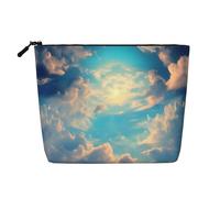 yuangjhop Cloudy Sky Fake Hemp Makeup Bag. Environmentally Friendly And Durable, Simple Design, Easy To Store Your Beauty Essentials.