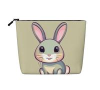 yuangjhop Cute Little Bunny Fake Hemp Makeup Bag. Environmentally Friendly And Durable, Simple Design, Easy To Store Your Beauty Essentials.
