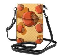 yuangjhop Cute little hamster Small Cell Phone Purse, Floral Print Crossbody Bag, PU Leather Mini Wallet with Shoulder Strap, Secure Magnetic Closure.