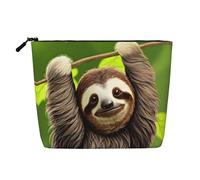 yuangjhop Cute Sloth Fake Hemp Makeup Bag. Environmentally Friendly And Durable, Simple Design, Easy To Store Your Beauty Essentials.