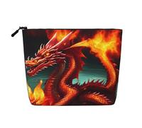 yuangjhop Dragon King In Fire Fake Hemp Makeup Bag. Environmentally Friendly And Durable, Simple Design, Easy To Store Your Beauty Essentials.