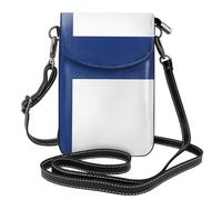 yuangjhop Finnish flag Small Cell Phone Purse, Floral Print Crossbody Bag, PU Leather Mini Wallet with Shoulder Strap, Secure Magnetic Closure.