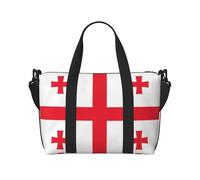YUANGJHOP Flag of Georgia printing Hand Travel Bag Personal item bag women's handbag, travel large shoulder bag with zipper.