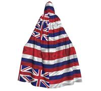yuangjhop Flag of Hawaii American printing Adult Hooded Cloak Hooded robe cloak suitable for Halloween cosplay costumes.