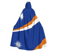 yuangjhop Flag of the Marshall Islands printing Adult Hooded Cloak Hooded robe cloak suitable for Halloween cosplay costumes.