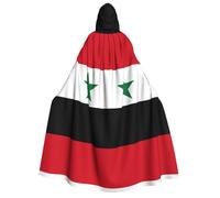 yuangjhop Flag of the Syrian Arab Republic printing Adult Hooded Cloak Hooded robe cloak suitable for Halloween cosplay costumes.