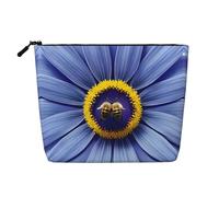 yuangjhop Flower Heart Bee Fake Hemp Makeup Bag. Environmentally Friendly And Durable, Simple Design, Easy To Store Your Beauty Essentials.