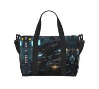 yuangjhop Future Robot printing Hand Travel Bag Personal item bag women's handbag, travel large shoulder bag with zipper.