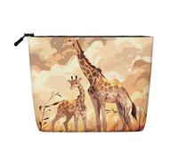 yuangjhop Giraffe Mother And Child Fake Hemp Makeup Bag. Environmentally Friendly And Durable, Simple Design, Easy To Store Your Beauty Essentials.