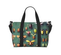 yuangjhop Insect Atlas printing Hand Travel Bag Personal item bag women's handbag, travel large shoulder bag with zipper.