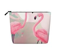 yuangjhop Love Flamingo Fake Hemp Makeup Bag. Environmentally Friendly And Durable, Simple Design, Easy To Store Your Beauty Essentials.