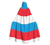 yuangjhop Luxembourg flag printing Adult Hooded Cloak Hooded robe cloak suitable for Halloween cosplay costumes.