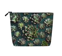 yuangjhop Many Succulents Fake Hemp Makeup Bag. Environmentally Friendly And Durable, Simple Design, Easy To Store Your Beauty Essentials.