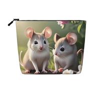 yuangjhop Mouse In Love Fake Hemp Makeup Bag. Environmentally Friendly And Durable, Simple Design, Easy To Store Your Beauty Essentials.