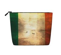 yuangjhop Retro Irish Flag Fake Hemp Makeup Bag. Environmentally Friendly And Durable, Simple Design, Easy To Store Your Beauty Essentials.
