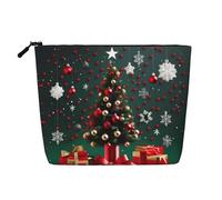 yuangjhop Round Ball Christmas Tree Fake Hemp Makeup Bag. Environmentally Friendly And Durable, Simple Design, Easy To Store Your Beauty Essentials.