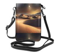 yuangjhop Sahara Desert Small Cell Phone Purse, Floral Print Crossbody Bag, PU Leather Mini Wallet with Shoulder Strap, Secure Magnetic Closure.