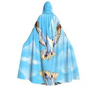 yuangjhop Seagulls in flight printing Adult Hooded Cloak Hooded robe cloak suitable for Halloween cosplay costumes.