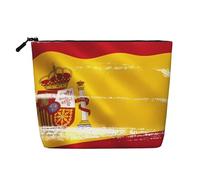 yuangjhop Spain Flag Fake Hemp Makeup Bag. Environmentally Friendly And Durable, Simple Design, Easy To Store Your Beauty Essentials.