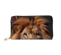 yuangjhop The Lion'S Gaze Leather Wallet. Stylish Design With Multiple Card Slots, Cash Compartment And Durable Leather. Women'S.