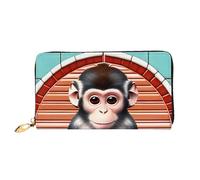 yuangjhop The Silent Monkey Leather Wallet. Stylish Design With Multiple Card Slots, Cash Compartment And Durable Leather. Women'S.