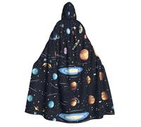 yuangjhop The Solar Family printing Adult Hooded Cloak Hooded robe cloak suitable for Halloween cosplay costumes.