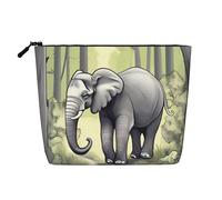 yuangjhop Walking Elephant Fake Hemp Makeup Bag. Environmentally Friendly And Durable, Simple Design, Easy To Store Your Beauty Essentials.