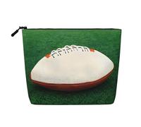 yuangjhop White Rugby Ball Fake Hemp Makeup Bag. Environmentally Friendly And Durable, Simple Design, Easy To Store Your Beauty Essentials.