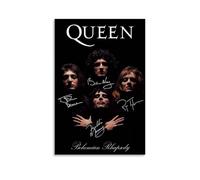 Yuangoes Queen Poster Rock Band Music Vintage Signed Cover Music Posters for Room Aesthetic Canvas Wall Art Bedroom Decor20x30inch(50x75cm)