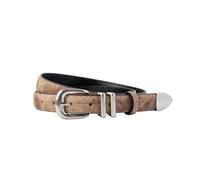 Yuangu Womens Belts for Jeans Dresses Ladies Leather Waist Belt with Silver Buckle, Brown Silver, 105cm/Fit Waist 25"-33"