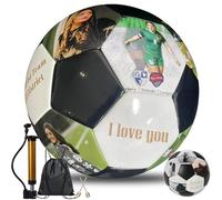 Yuanjkacenys Personalised Football Customized Soccer Ball with Name, Text, or Photos, Personalized Custom Soccer Ball Gift for Coach, Son, Boyfriend, Daughter, Dad, Mom or Any Soccer Fan