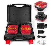 Yuanjoy 12V LED Magnetic Wireless Trailer Rear Light Set, Dynamic Directional Rear Light with Adjustable Magnetic Base, ECE/EMC Approved, for Trailer, Trucks, Caravans, Motorhomes
