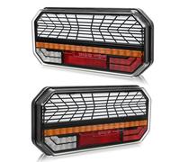 Yuanjoy 2 Pcs LED Tailer light Set, 12V/24V IP67 Waterproof Rear Lights with Brake, Dynamic indicators, Parking, Reverse, Fog Light, E-Certification Approval for Trailer, Truck, Camper, Van, Tractor