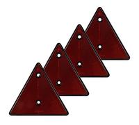 Yuanjoy 4 Pack Vehicle Trailer Red Triangle Reflectors, Warning Triangle With E-Mark - Incl Screws