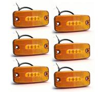 Yuanjoy 6x Orange LED Side Marker Lights, 12V/24V Trailer IP65 Waterproof Marker Lights with ECE R10 Certification, for Trailer, Van, Camper, Truck
