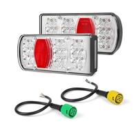 Yuanjoy LED Trailer Tail Light Set, Waterproof 13-Pin Trailer Plug Adapter with 0.3 Meter Cable, 12V 24V 13-Pin Trailer Lighting Set with E-Mark