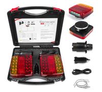 Yuanjoy Wireless Trailer Tail Lights with Magnetic - Rechargeable, Multifunction 12V LED Truck Rear Light with Reflector, E-mark Approved, Waterproof