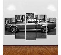 yuanjun 5 Piece Canvas Painting Modern Wall Sticker Removable Paintings For Living Room Print Abstract Poster Frame 3D Wall Art Pictures Mustang Gt500 Eleanor Canvas