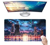 YuanKanJu Sword Art Online Custom Made Anime Mouse Pad 15.8x29.5 Inch (40cmx75cm) Large Non-Slip Gaming Mouse Pad Rubber Stitched Edges Desk Mat for Office Home & Gamer