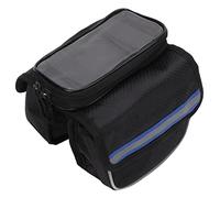 YUANKEECE for Bike Frame Phone Bag, Durable 600D Nylon, Sensitive TPU Film Window, Reflective Tapes, Dual Zipper Pulls, EVA Padded Shock (Blue)